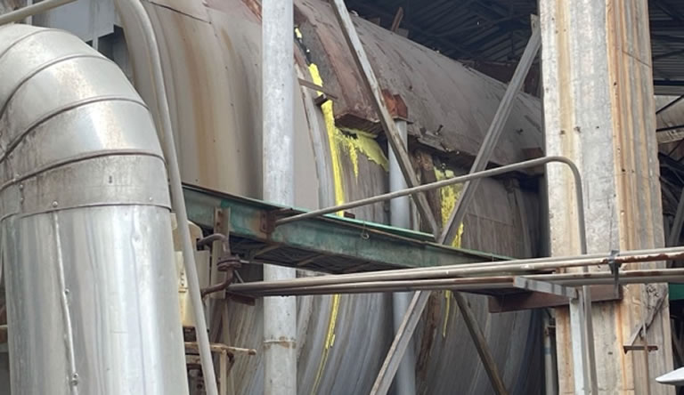 Cause analysis of sublimed sulfur in the shell of sulfur burning furnace